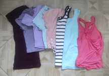 Bluzki Crop topy koszulki  i inne r.xs/s paka ubrań 11 sztuk