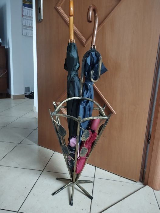 Parasolnik metalowy,złoto czarny,stojak na parasole,uchwyt na parasole