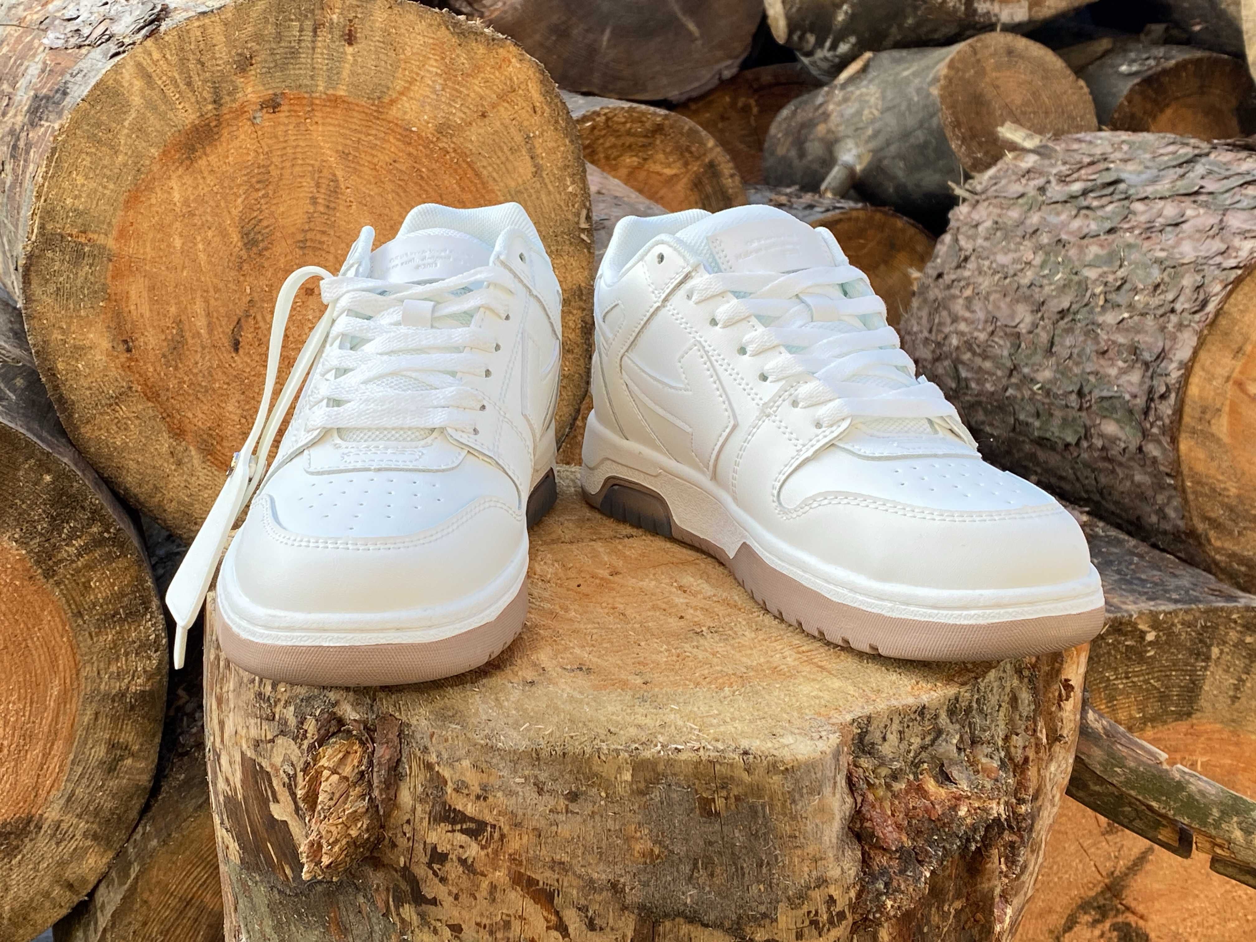 Кросівки OFF-WHITE Out of Office Leather White 37-45 ГАРАНТІЯ 1 рік