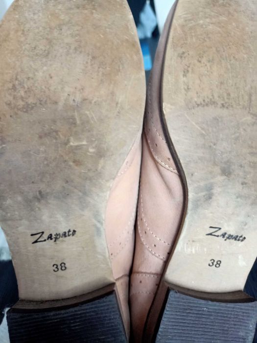 Oksfordki jazzówki skóra zapato cappuccino r. 38