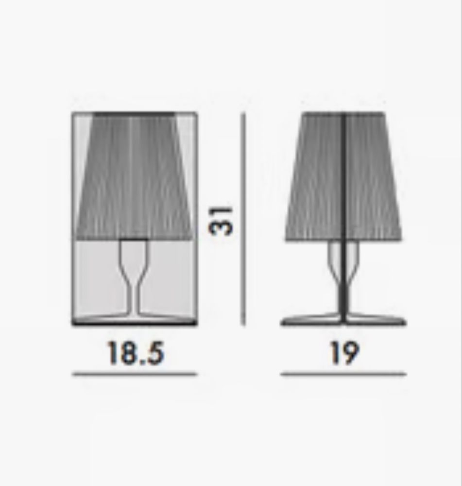 Candeeiro de mesa preto marca kartell Take
