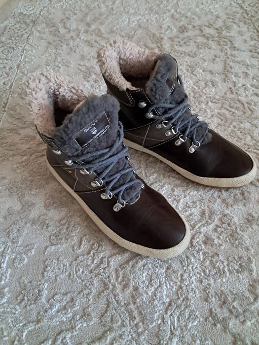 Зимние ботиночки GANT ,кожа ,цигейка.