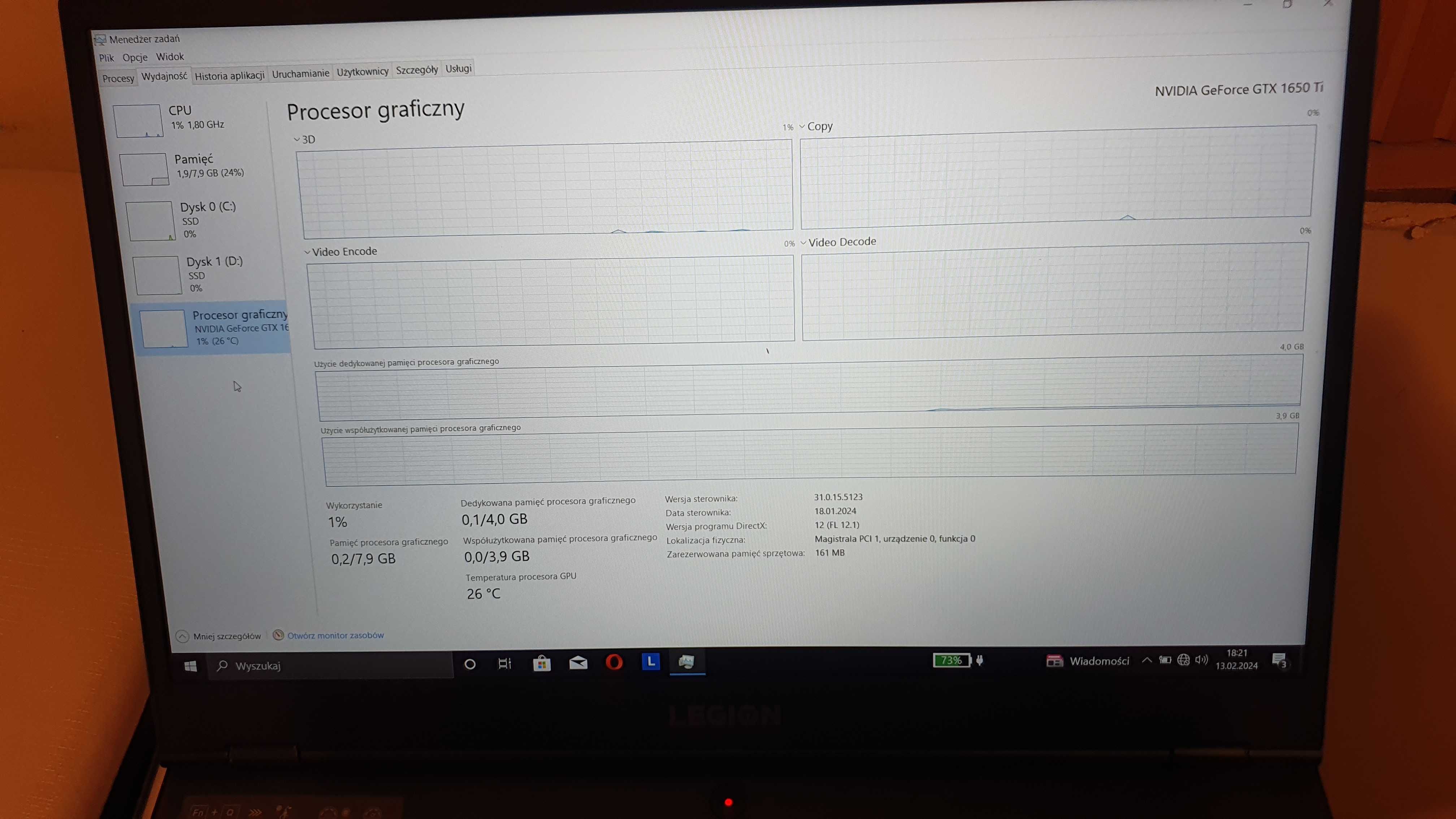 Lenovo Legion 5 AMD Ryzen 5 4600H GTX1650TI 2XSSD 120HZ