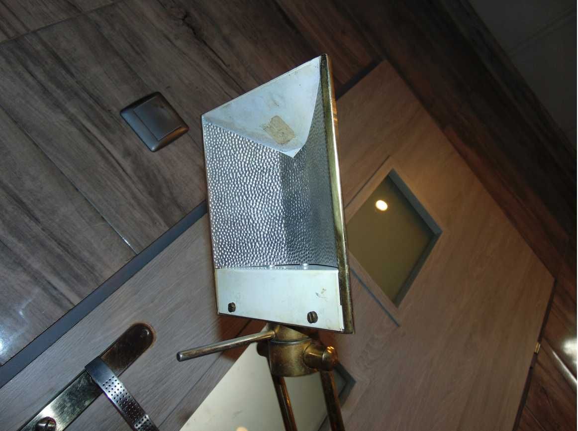 Lampka stołowa,na biurko,ruchoma,mosiężna z lat 70