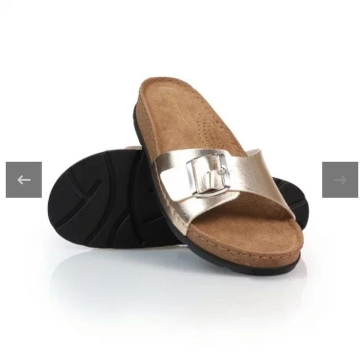 Жіночі шльопанці batz ibiza (gold) 38 розмір.