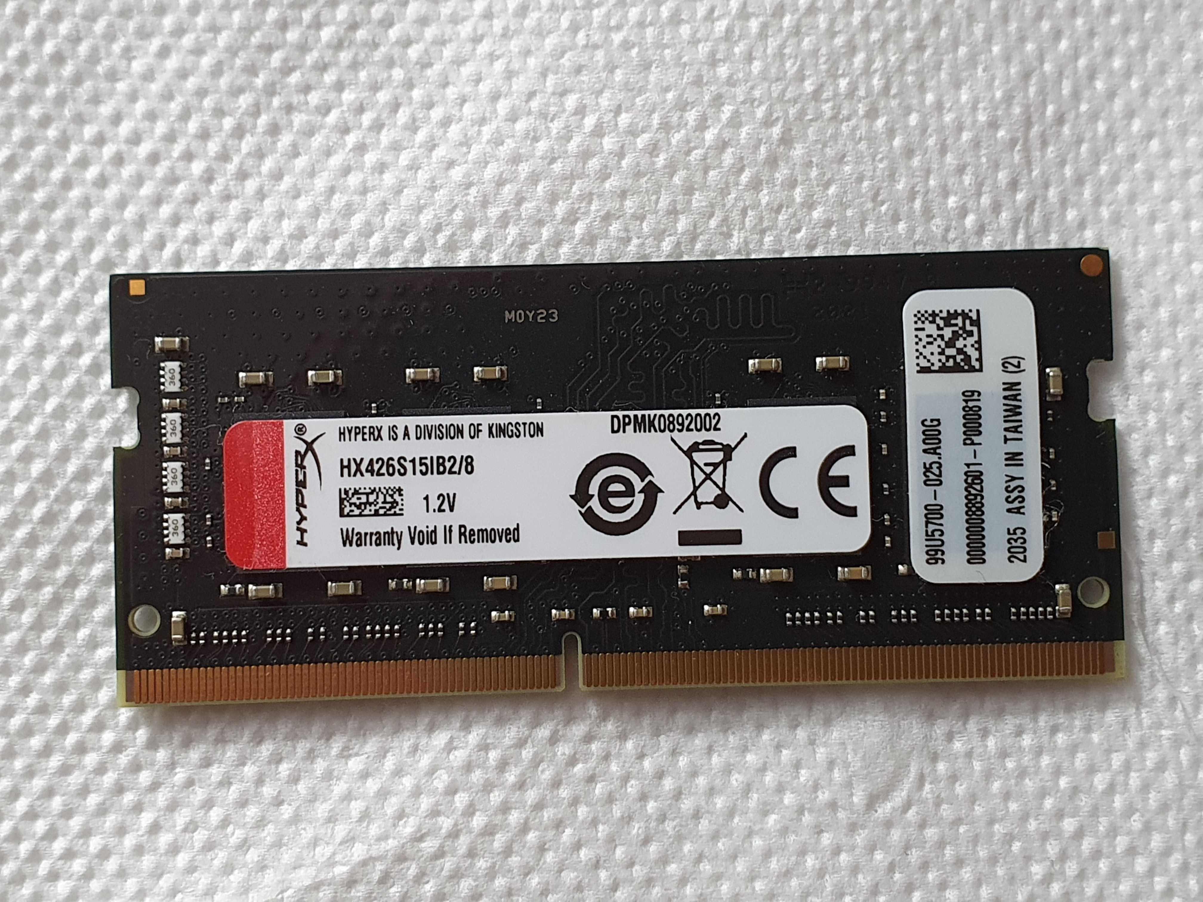 Оперативка для ноута Kingston HyperX SODIMM DDR4-2666 8192MB (Нова)
