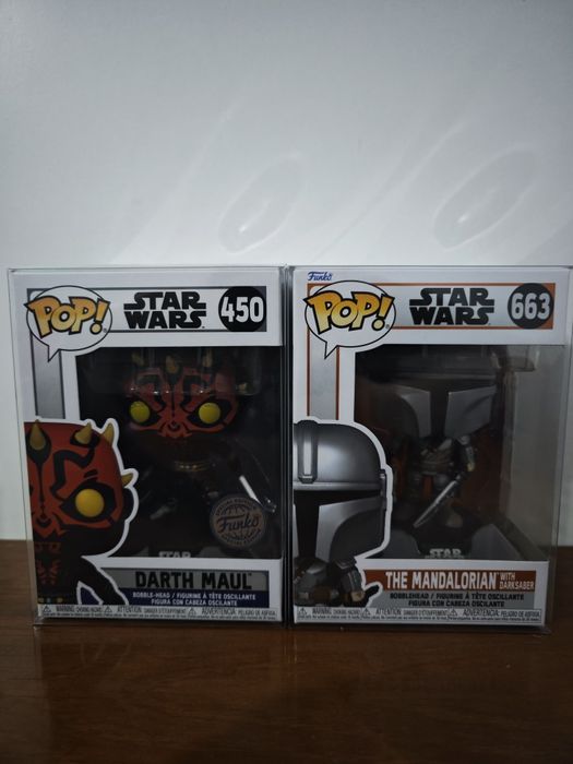 Pack Funko Pop Star Wars - Darth Maul #450 e The Mandalorian #663