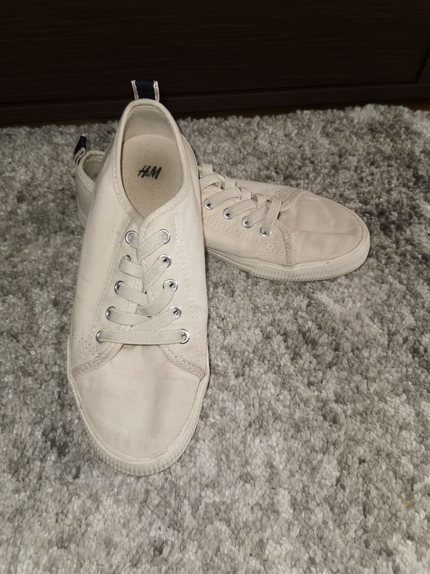 Materiałowe tenisówki, trampki z H&M - rozm. 34