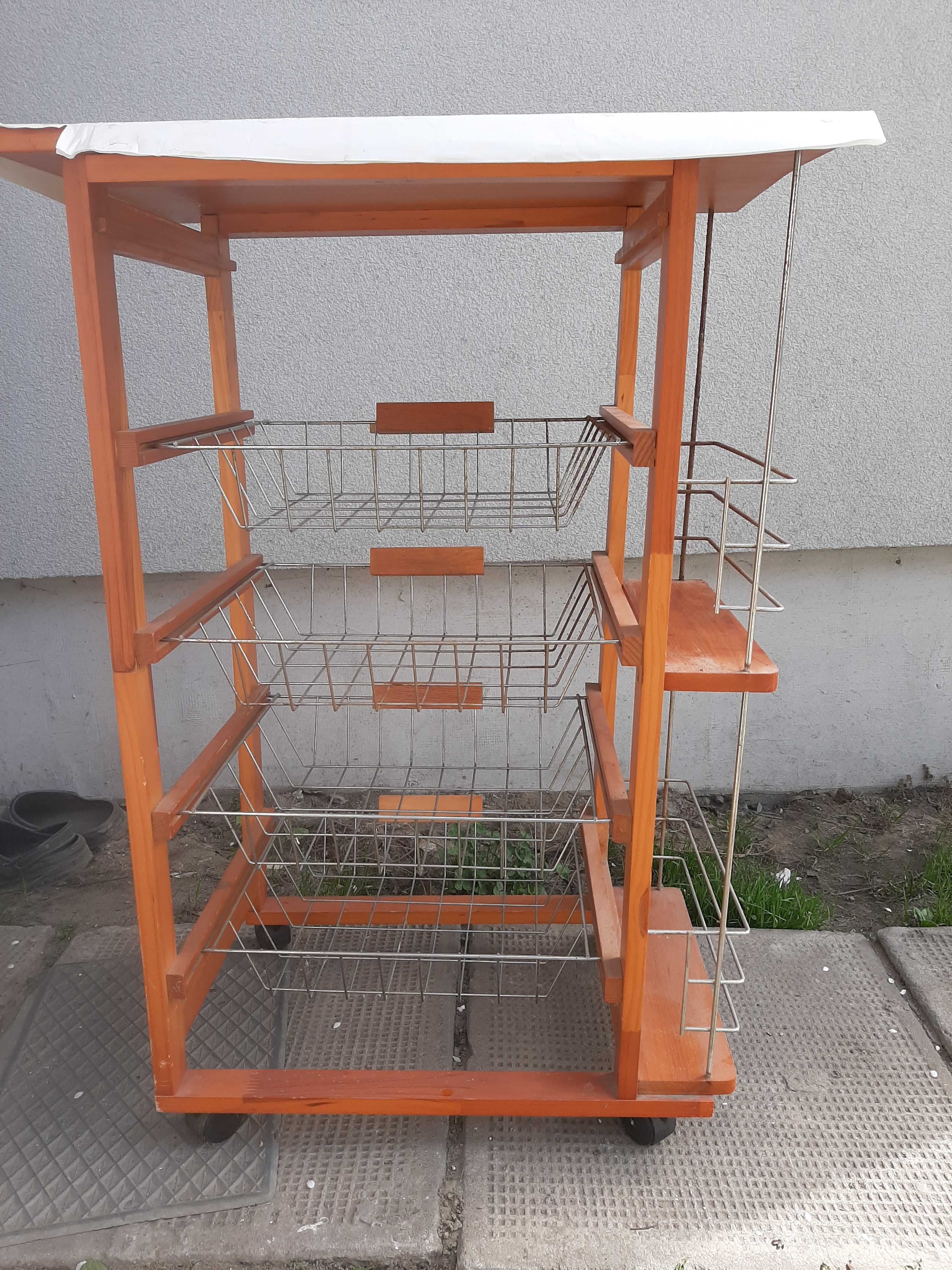 Suszarka kuchenna duża wysoka stojąca stojak regał kuchenny na kołkach