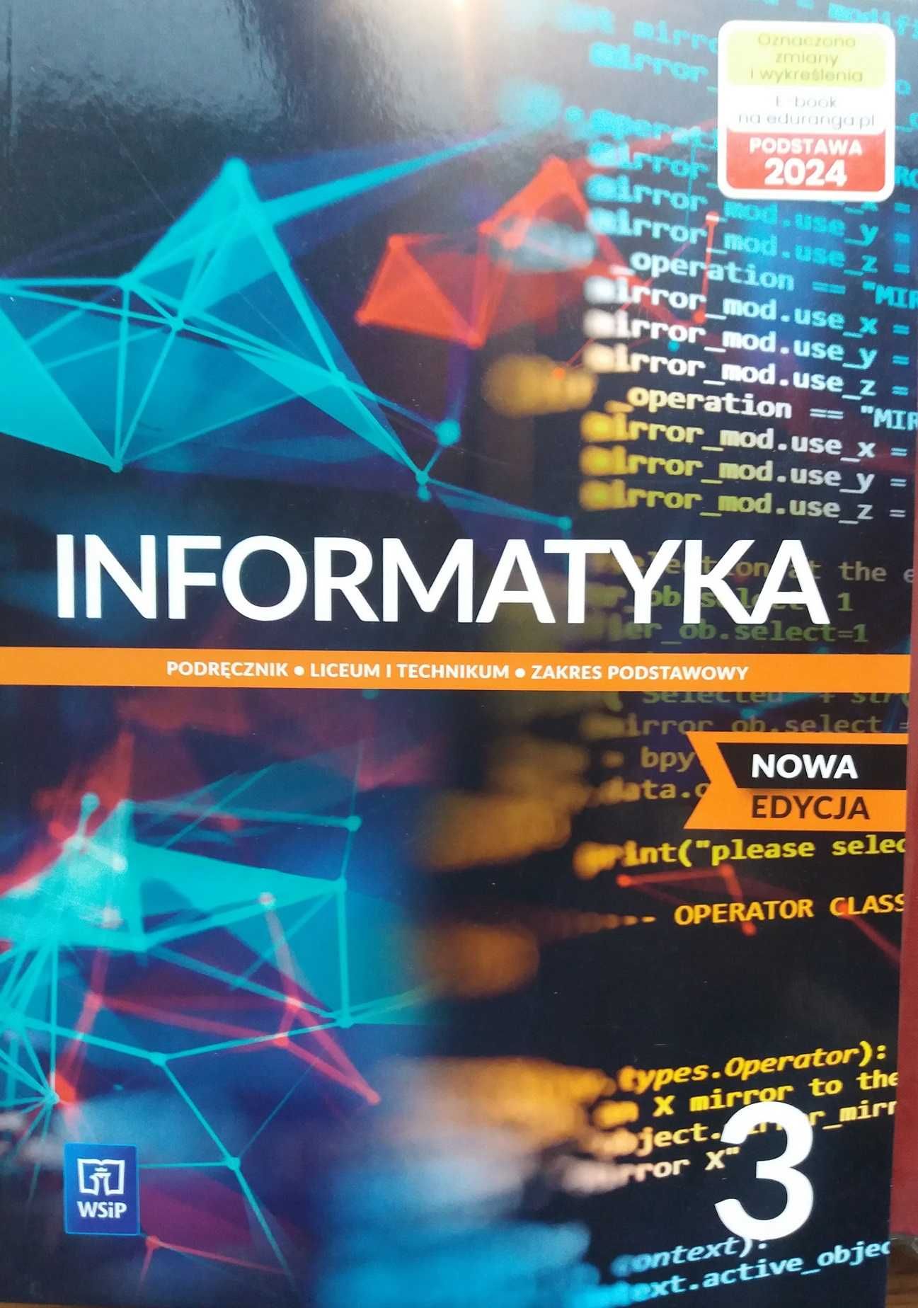 Informatyka LO 3 podr. ZP Jochemczyk, Olędzka WSiP Nowa Edycja