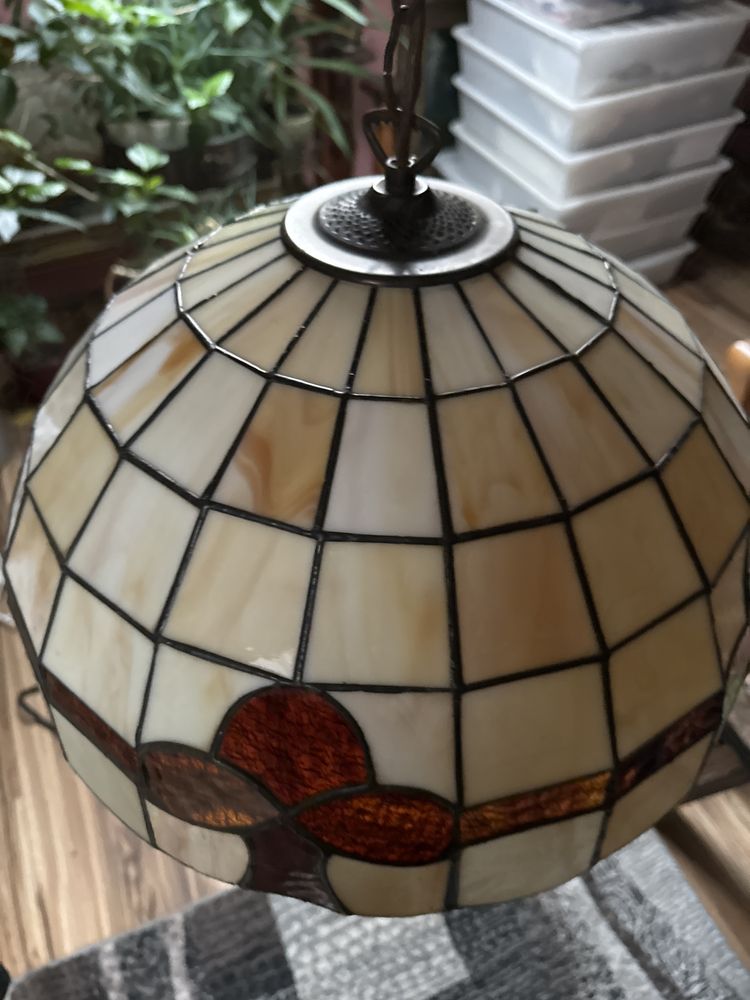 Żyrandol lampa Tiffany masa perlowa