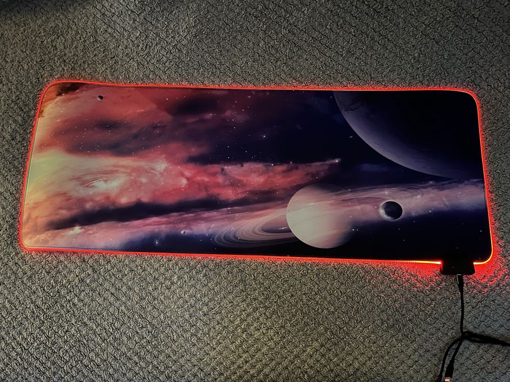 Podkladka pod myszke na biurko RGB duza 80x30cm