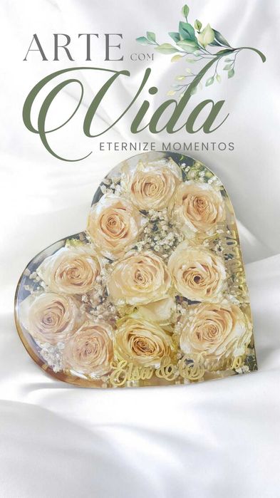 Eternização de Flores em Resina