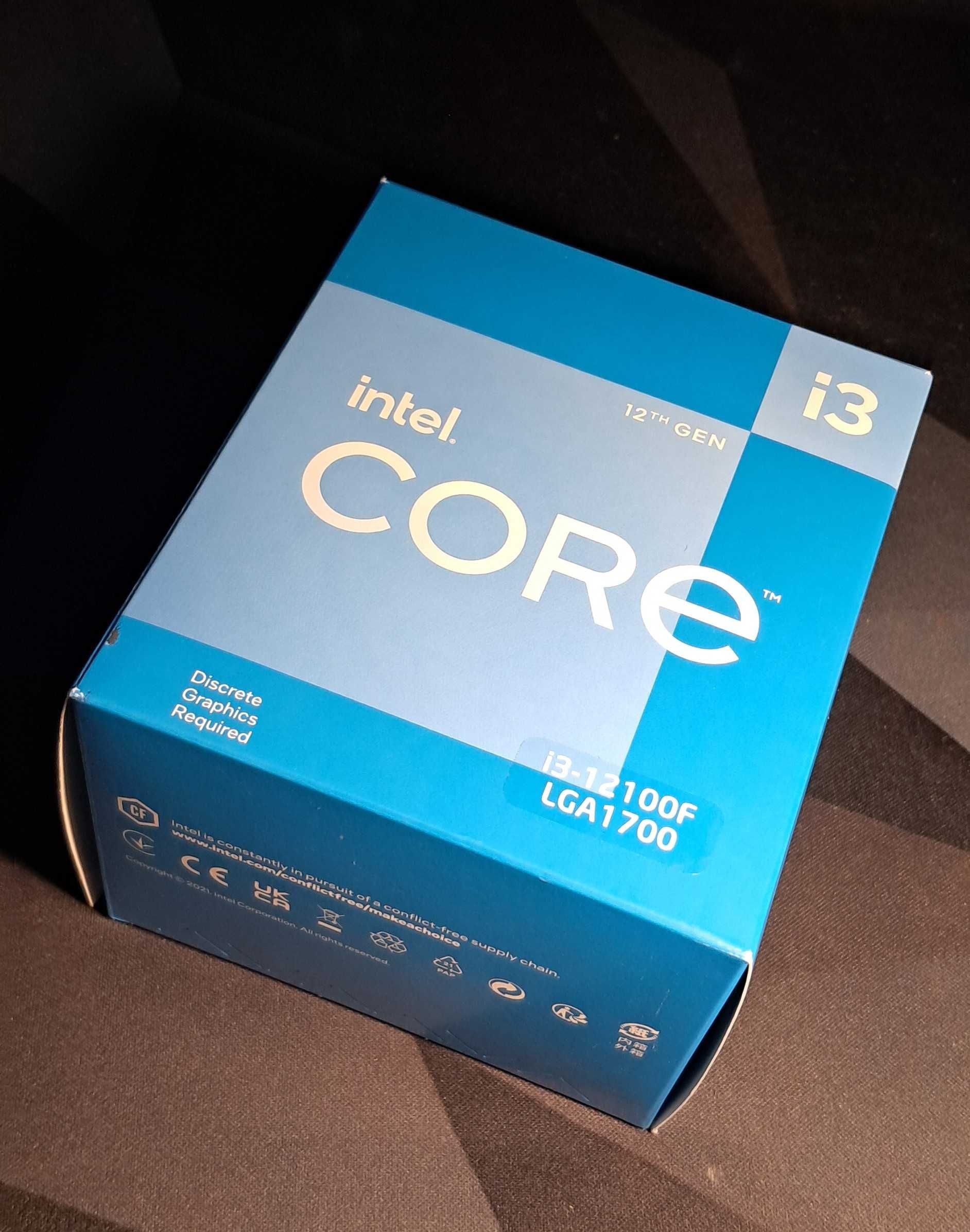 Procesor I3-12100F + Chłodzenie Intel + Pudełko