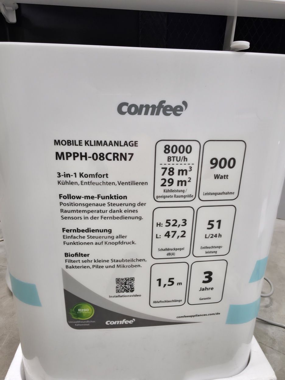 НОВИЙ Мобілиний кондиціонер Comfee 8000 BTU економний А+ від 30м2