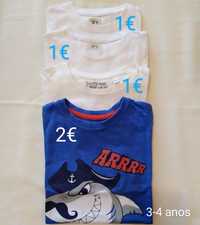 T-shirts de menino dos 3 aos 10 anos