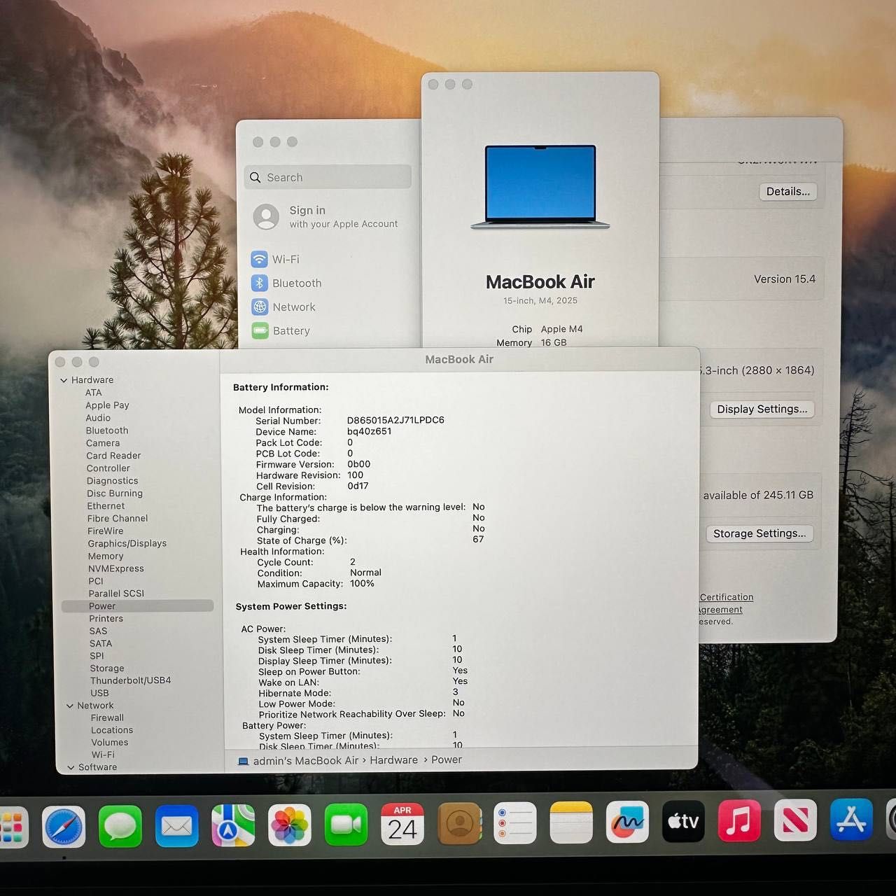 MacBook Air 15' M4 16/256 Sky Blue OPEN BOX!