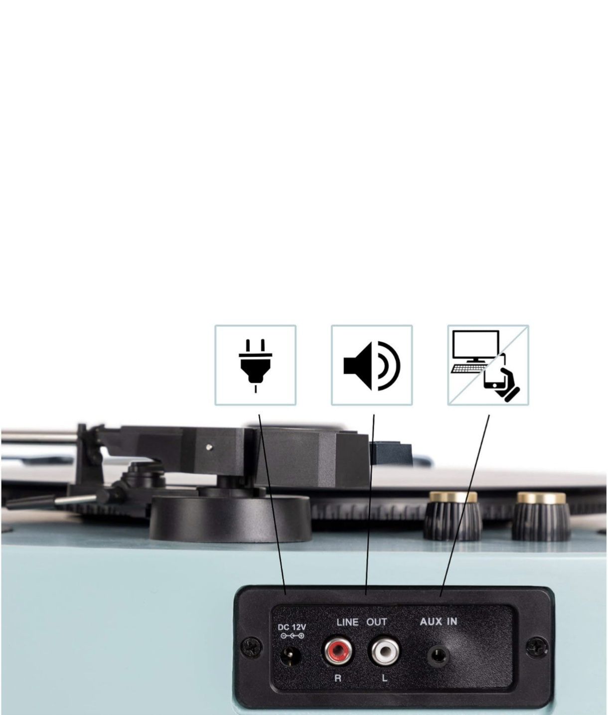 Gramofon w kształcie gitary elektrycznej z bluetooth Beatfoxx GT-26