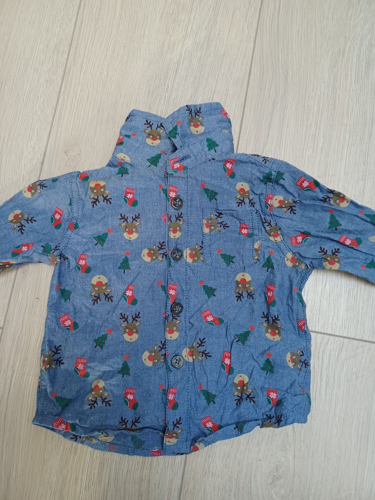 Koszula świąteczna, elegancka na święta  r.68 F&F