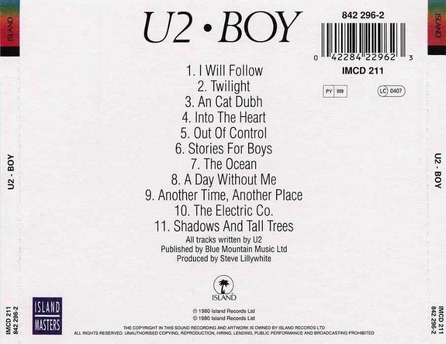 CD - U2 - Boy (álbum de estúdio)