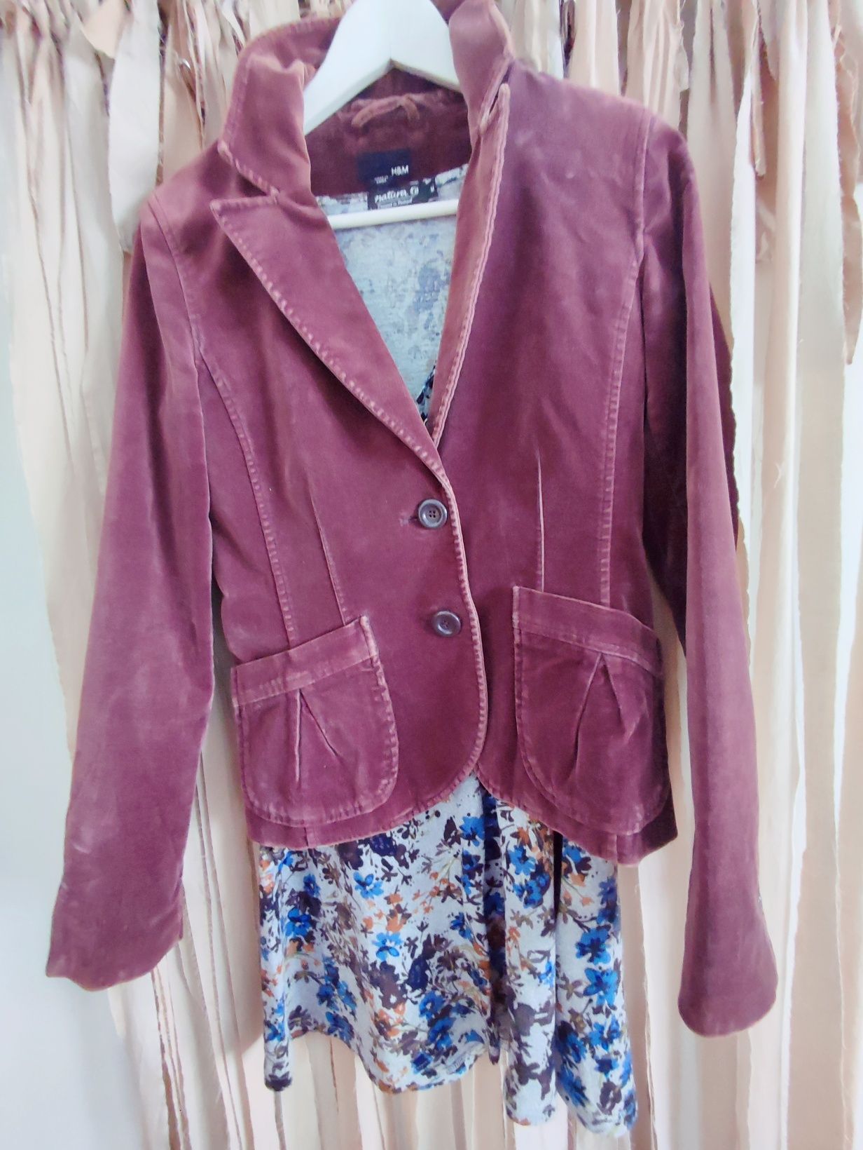 Blazer veludo bordeaux H&M