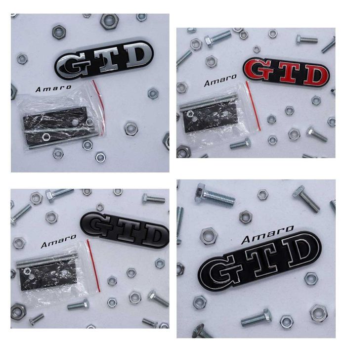 Simbolo/Logo GTD para Volkswagen Golf/Grelha (4 Cores)|NOVOS