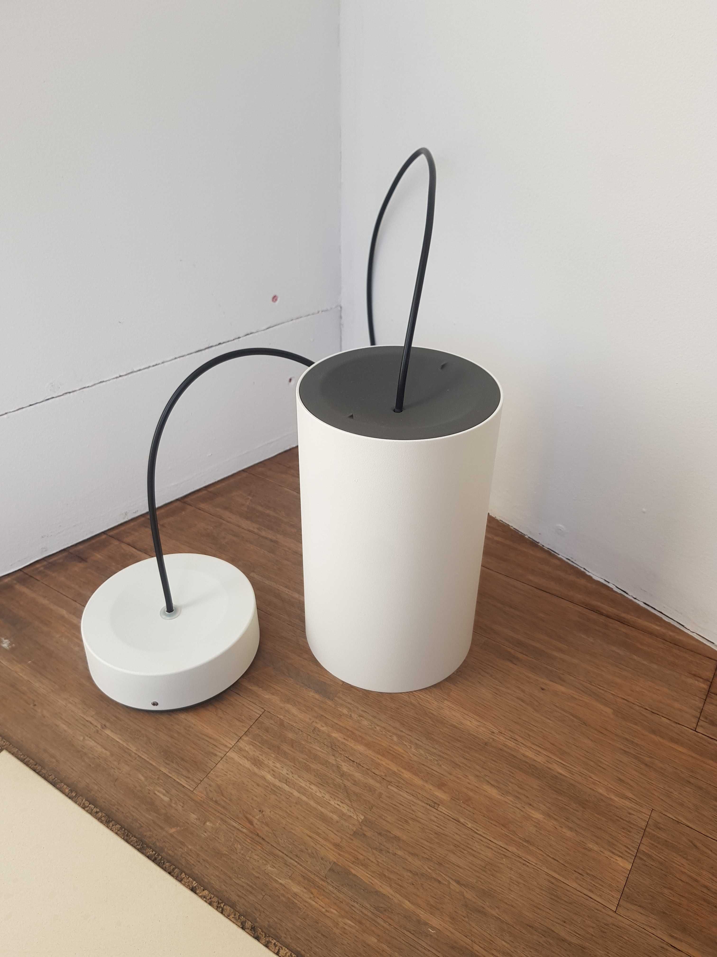 Lampa wisząca TUBA biała pojedyńcza LIRIO PHILIPS nad stół blat