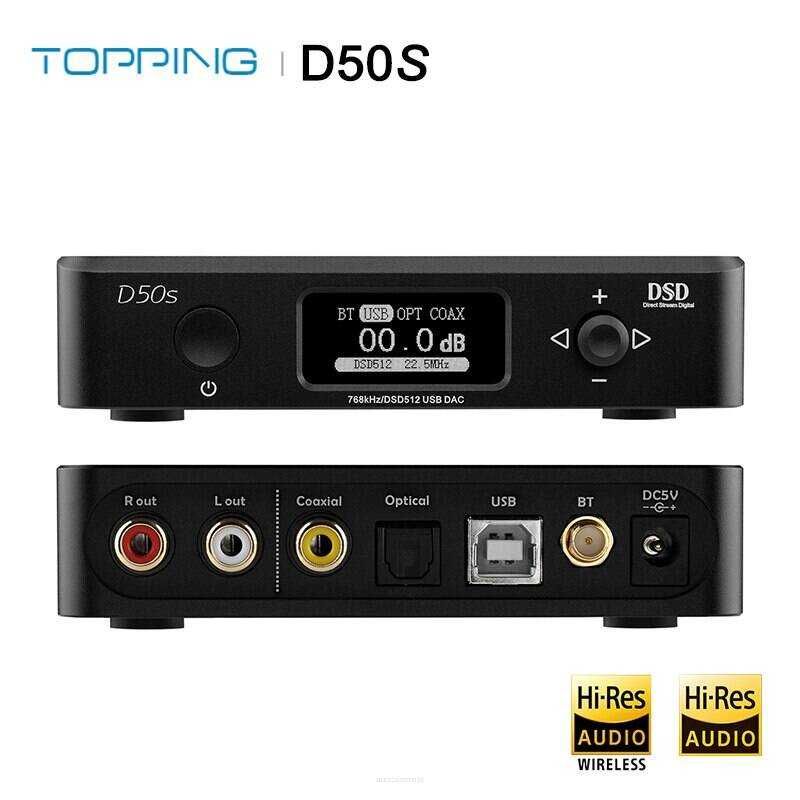 Topping D50s Przetwornik cyfrowo-analogowy DAC USB z Bluetooth aptX