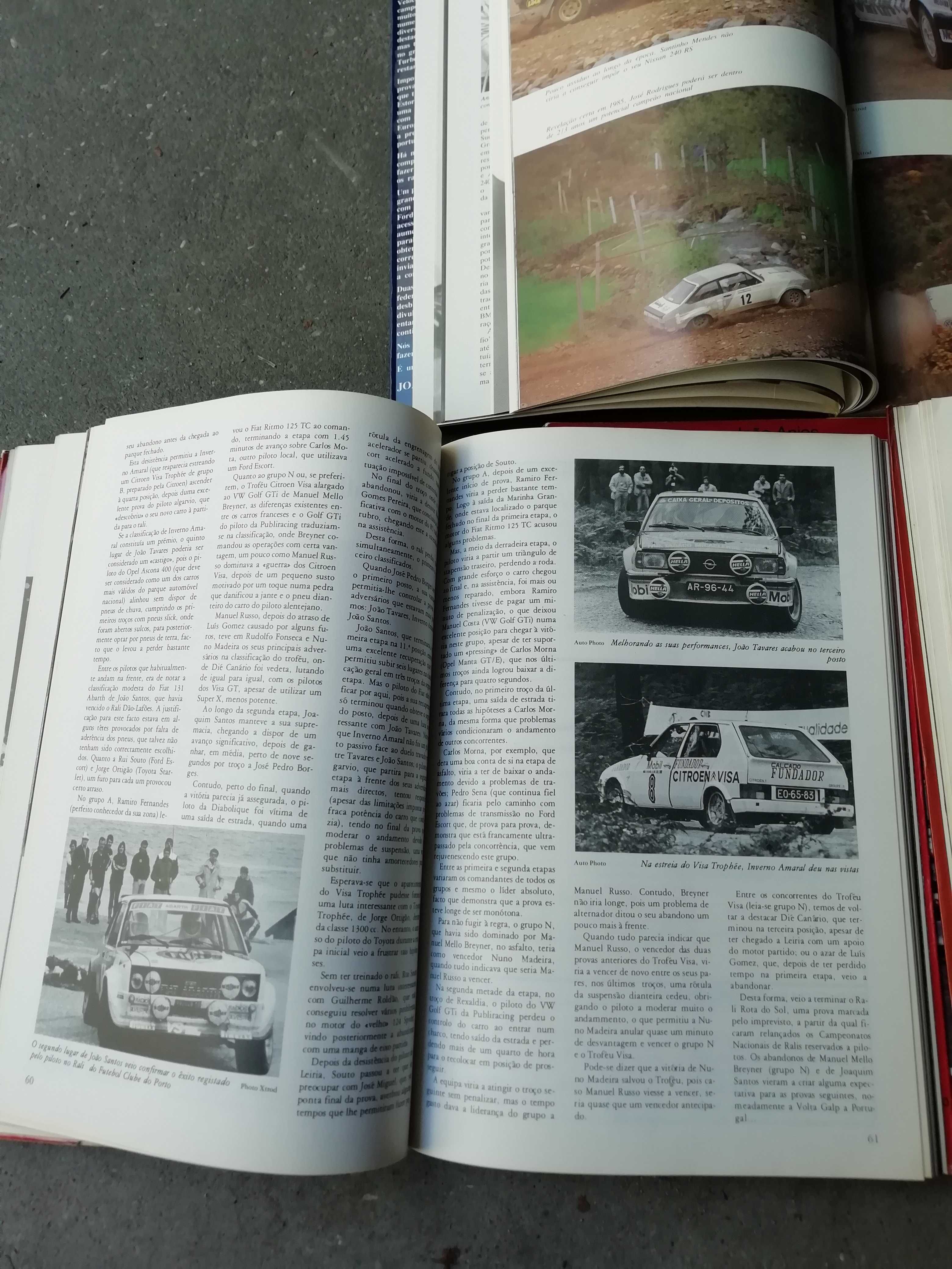 Livros rallyes e velocidade anos 80