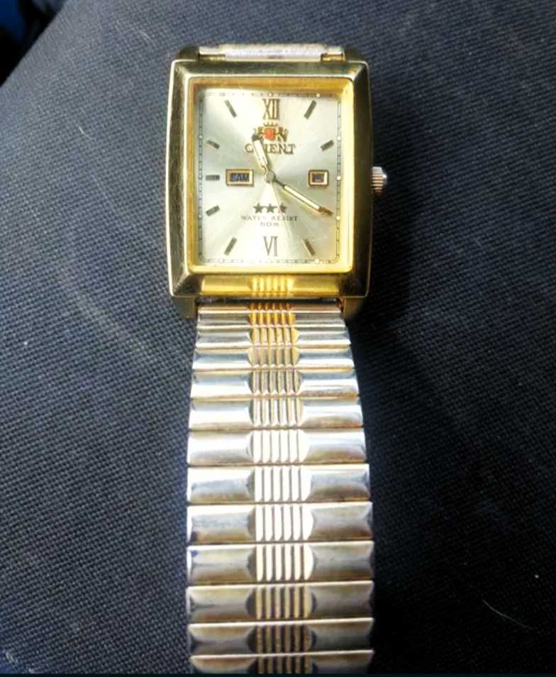 Piękny „ ORIENT – Automatic ” Złoty z datownikiem „Vintage” lata 80