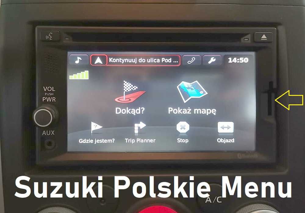 Polski Język Suzuki Garmin Fuji Lektor Menu PL Vitara SX Swift Eu 2026