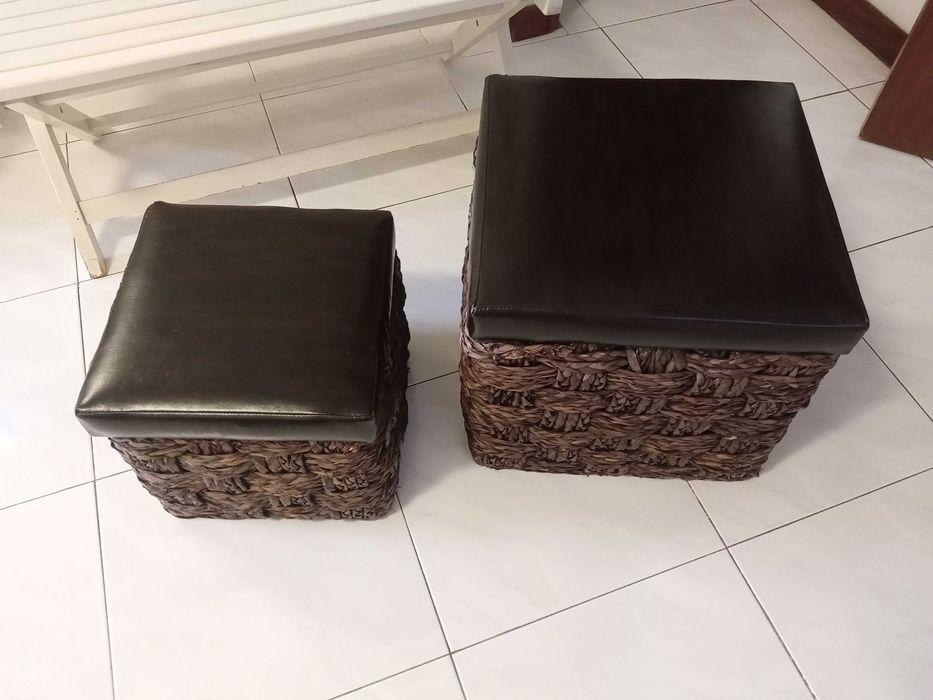 conjunto 2 Puffs em verga(Novo Preço)