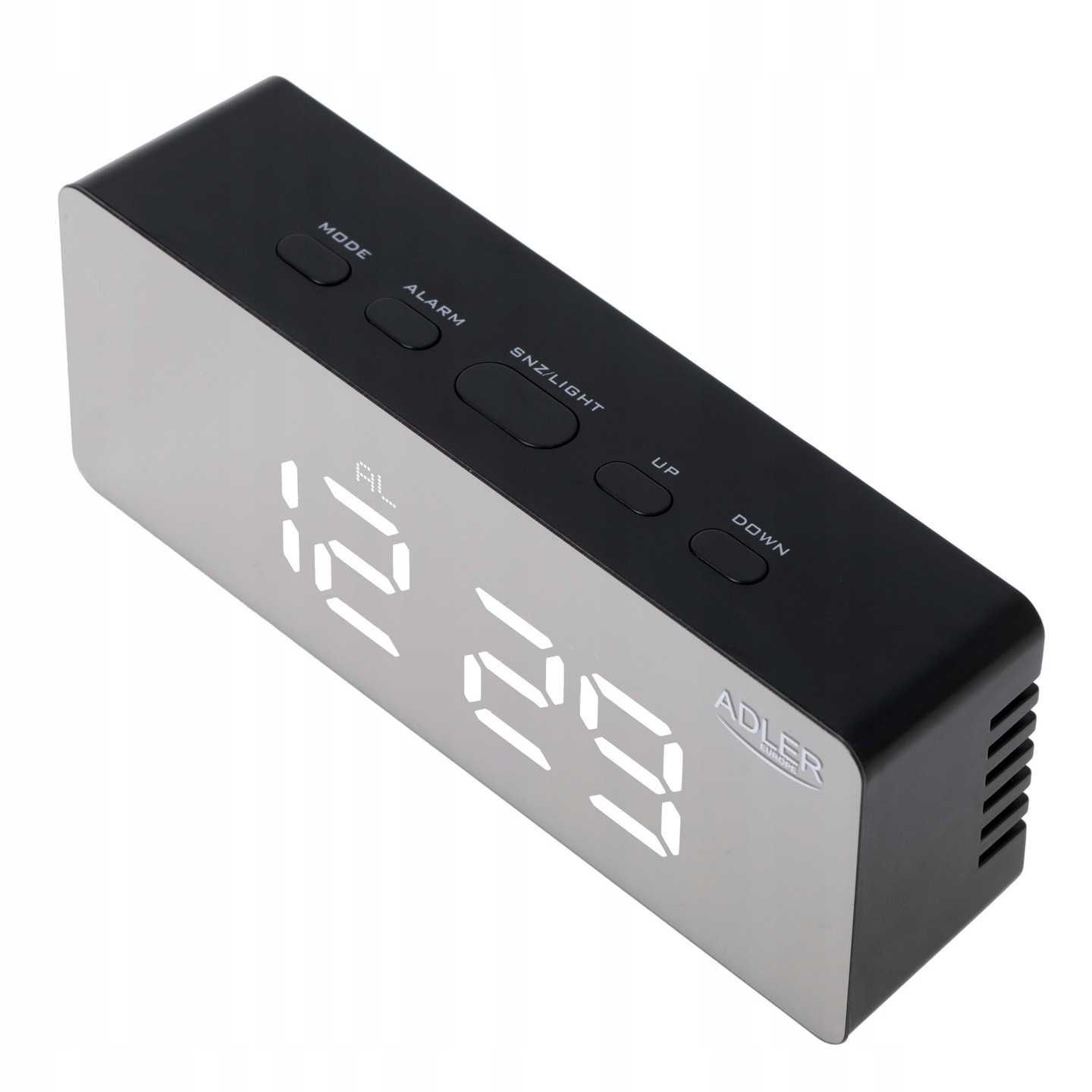 Zegar elektroniczny budzik cyfrowy termometr LED