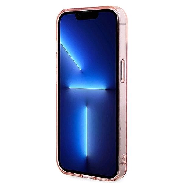 Etui Karl Lagerfeld Monogram Choupette na iPhone 15 - różowe