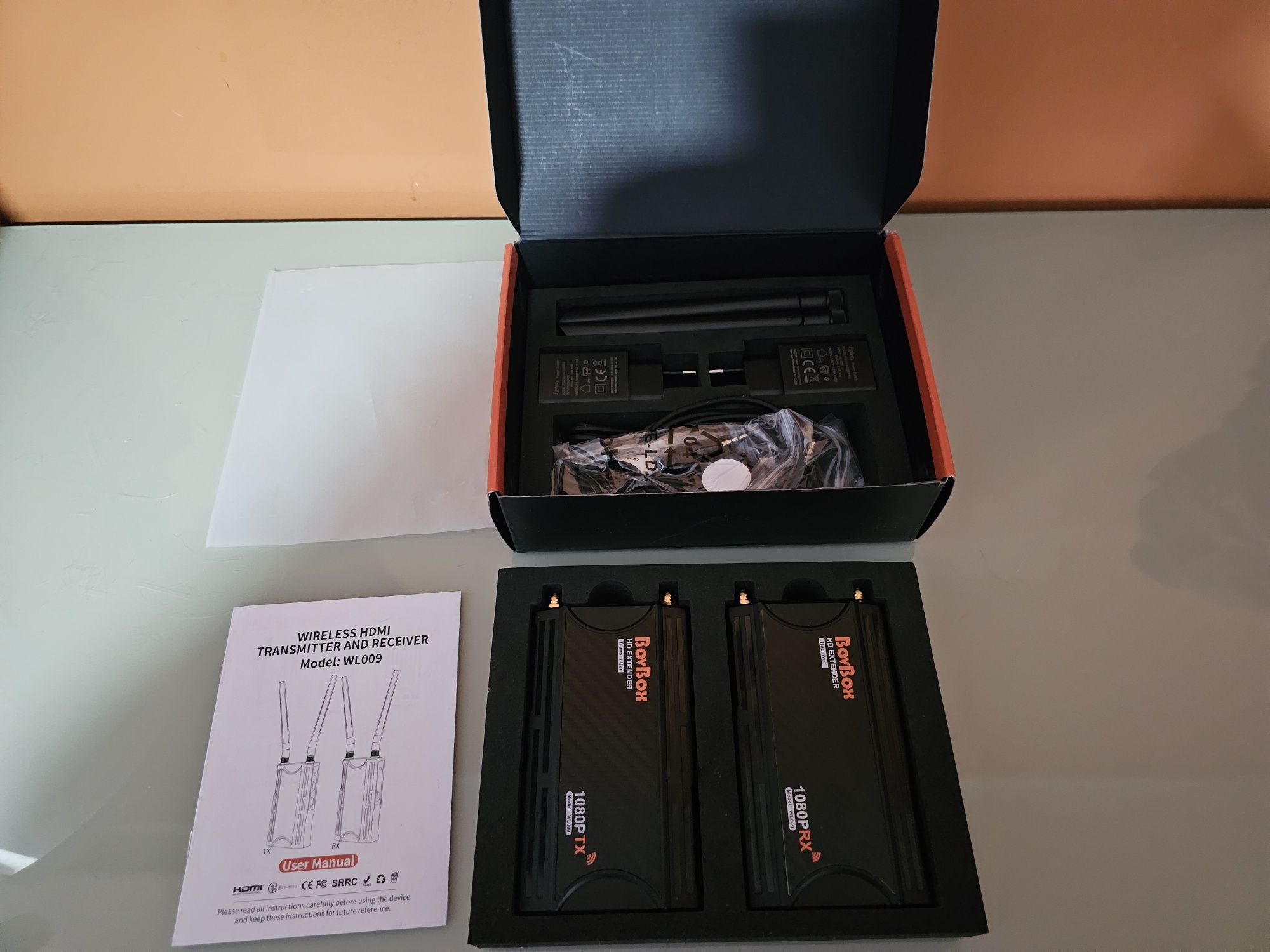 Transmissor e recetor HDMI sem fios,250m (820ft) Kit extensor HDMI sem