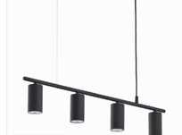 Lampa wisząca na szynie z 4 tubami