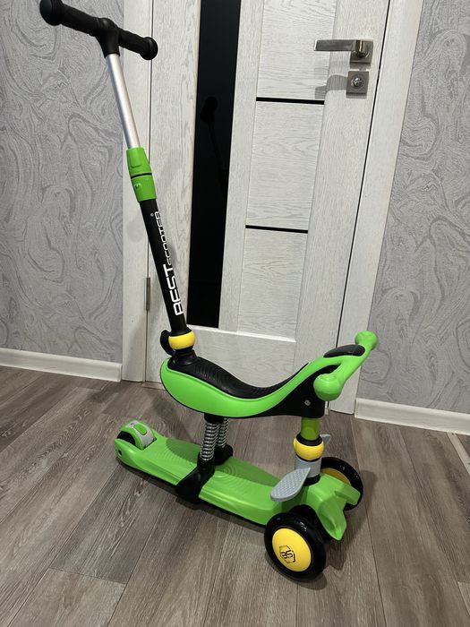 ШИКАРНИЙ самокат 3в1 біговел з батьківською ручкою