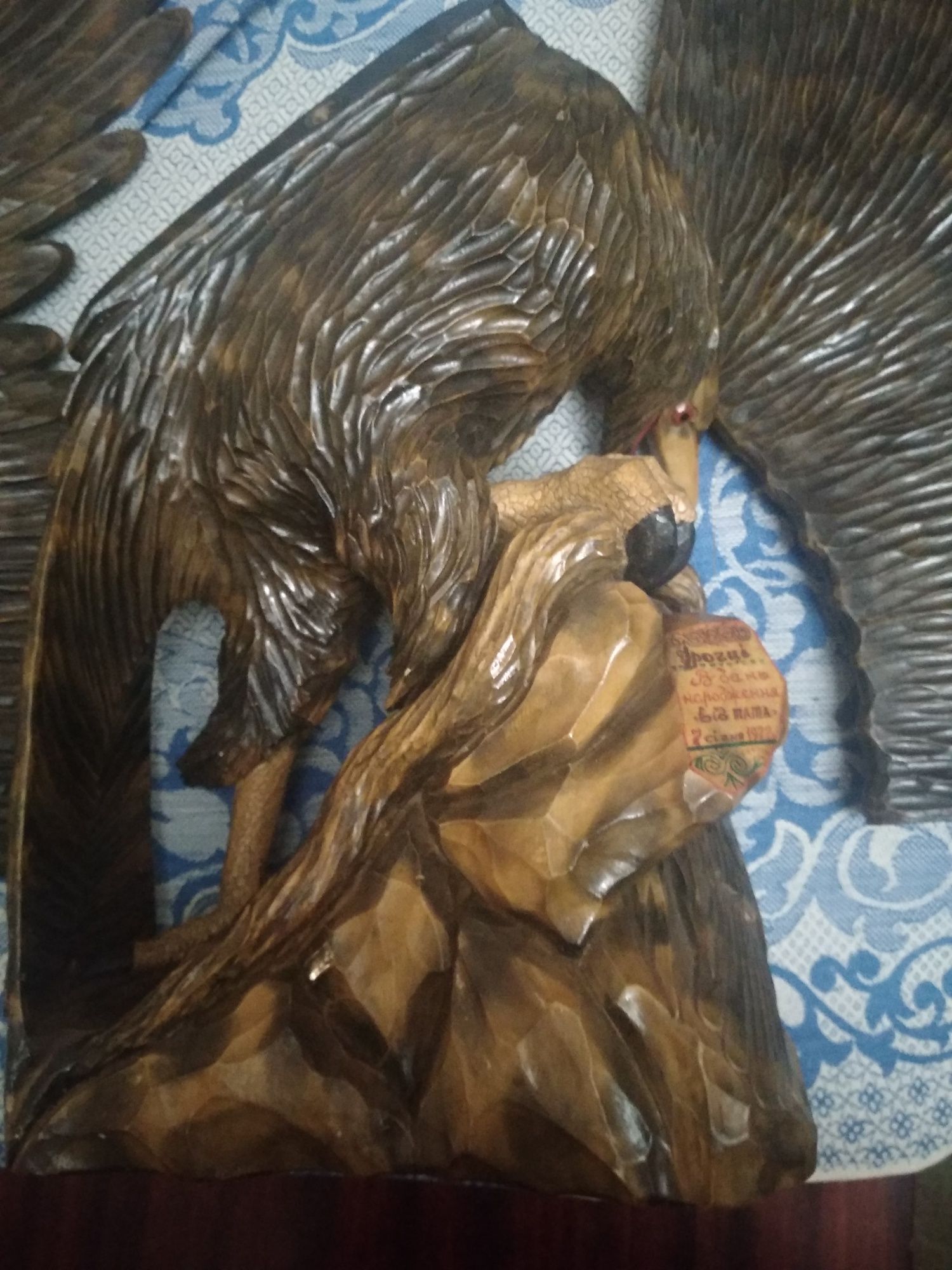 Орел дерев'яний різблений ручна робота під замовлення СРСР