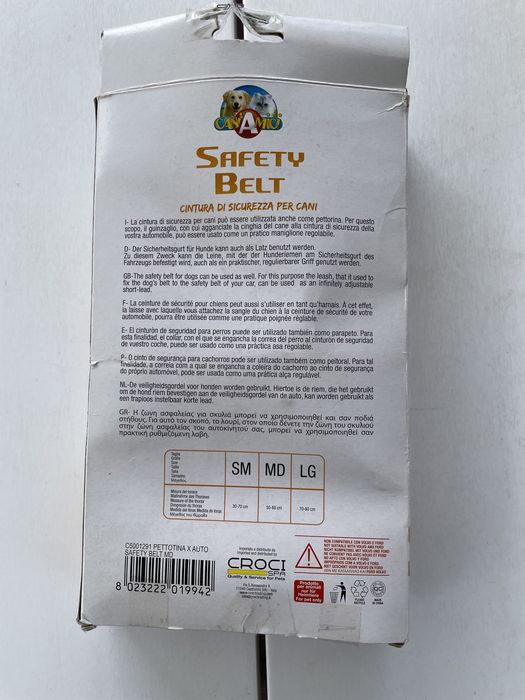 Cinto de Segurança para cão