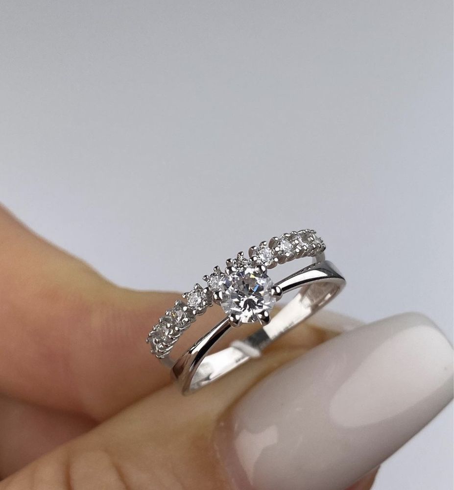 Срібна каблучка/серебряное кольцо/двойное кольцо