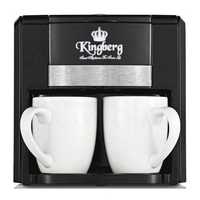 Електрична кавоварка Kingberg KB-1990 із 2 керамічними чашками чорна