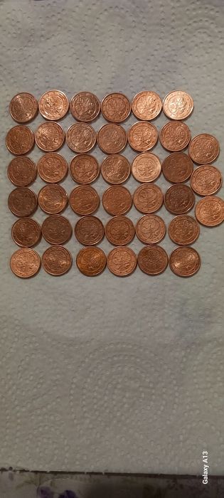 Vendo estas trinta e nove moedas por 200 euros moedas raras