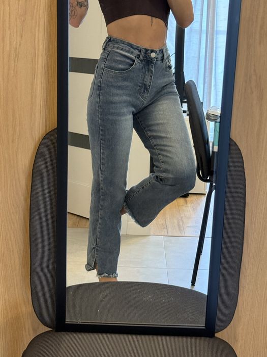 Spodnie jeans bawełniane S proste
