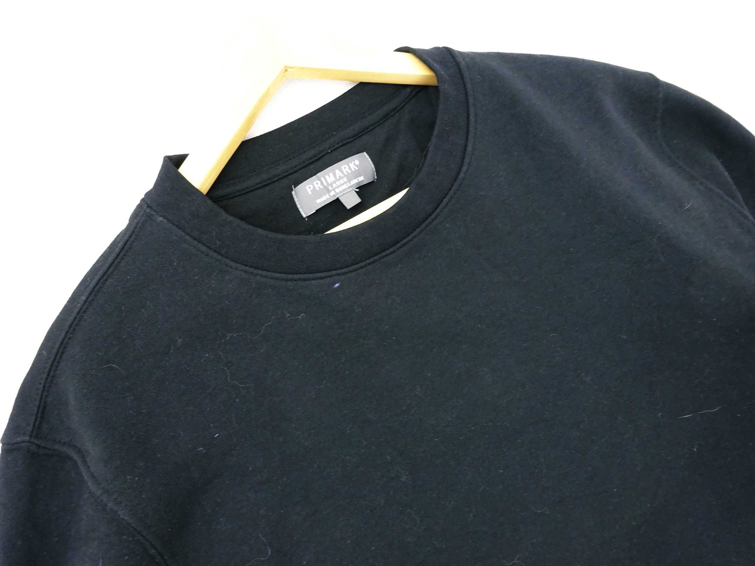 BB40 Bawełniana bluza męska klasyczna czarna dresowa L