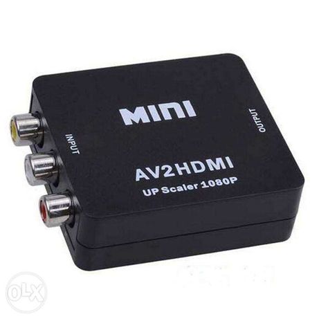 (NOVO) Conversor AV/3RCA para HDMI - PRETO