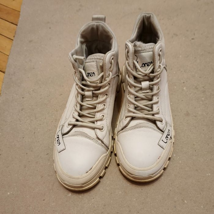 Білі черевики шкіра 37 р.