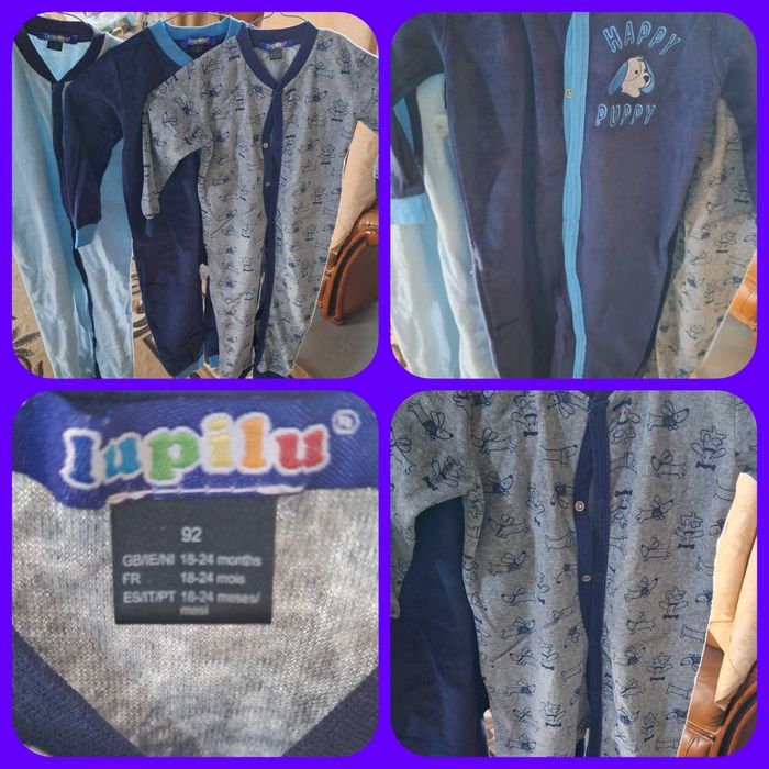 Pajac, piżamka, śpiochy,  welur. R.92 10zl/szt różne kolory