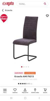 Krzesła szare tapicerowane nowe