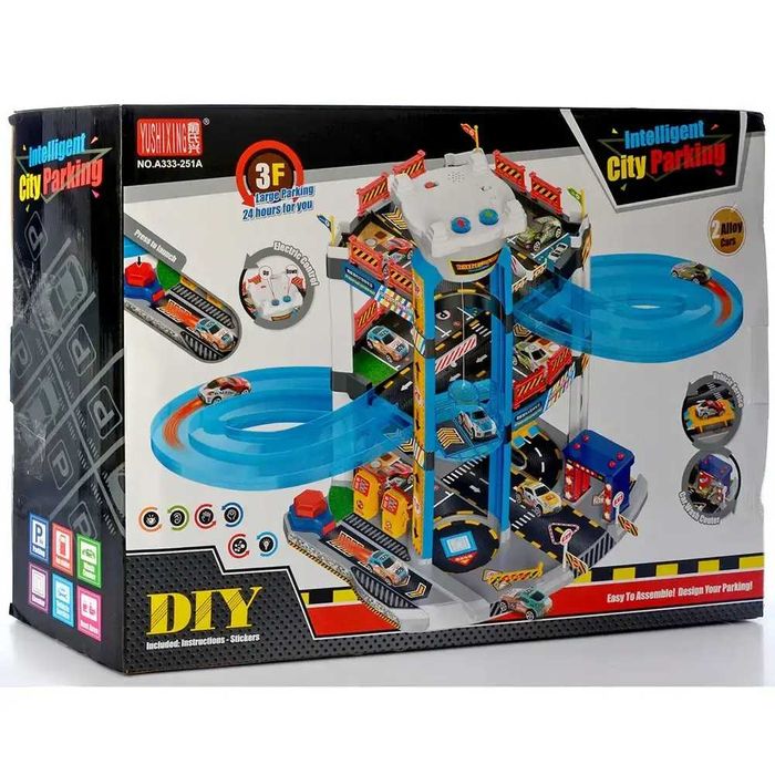 Игровой гараж-паркінг для машинок A333-251A музика, світло, машинки