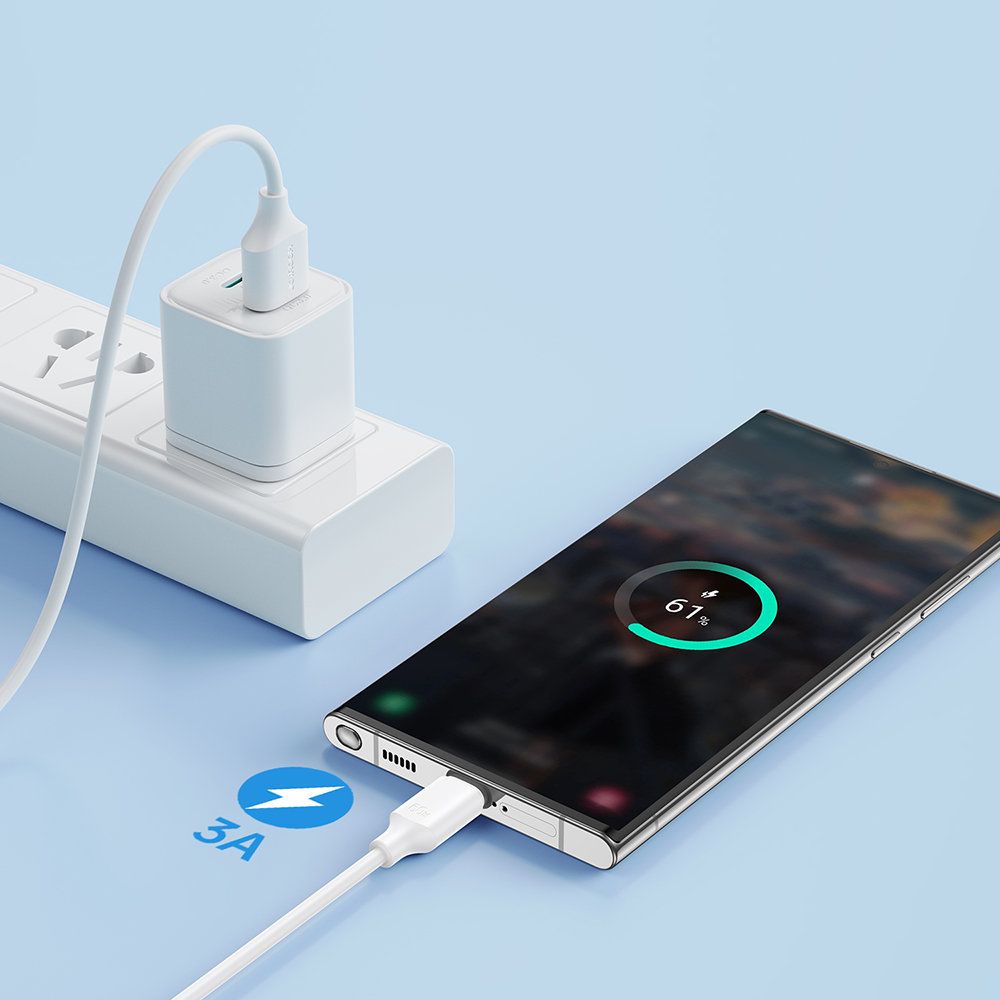 kabel do ładowania i transmisji danych usb - usb typ c 3a 2m czarny
